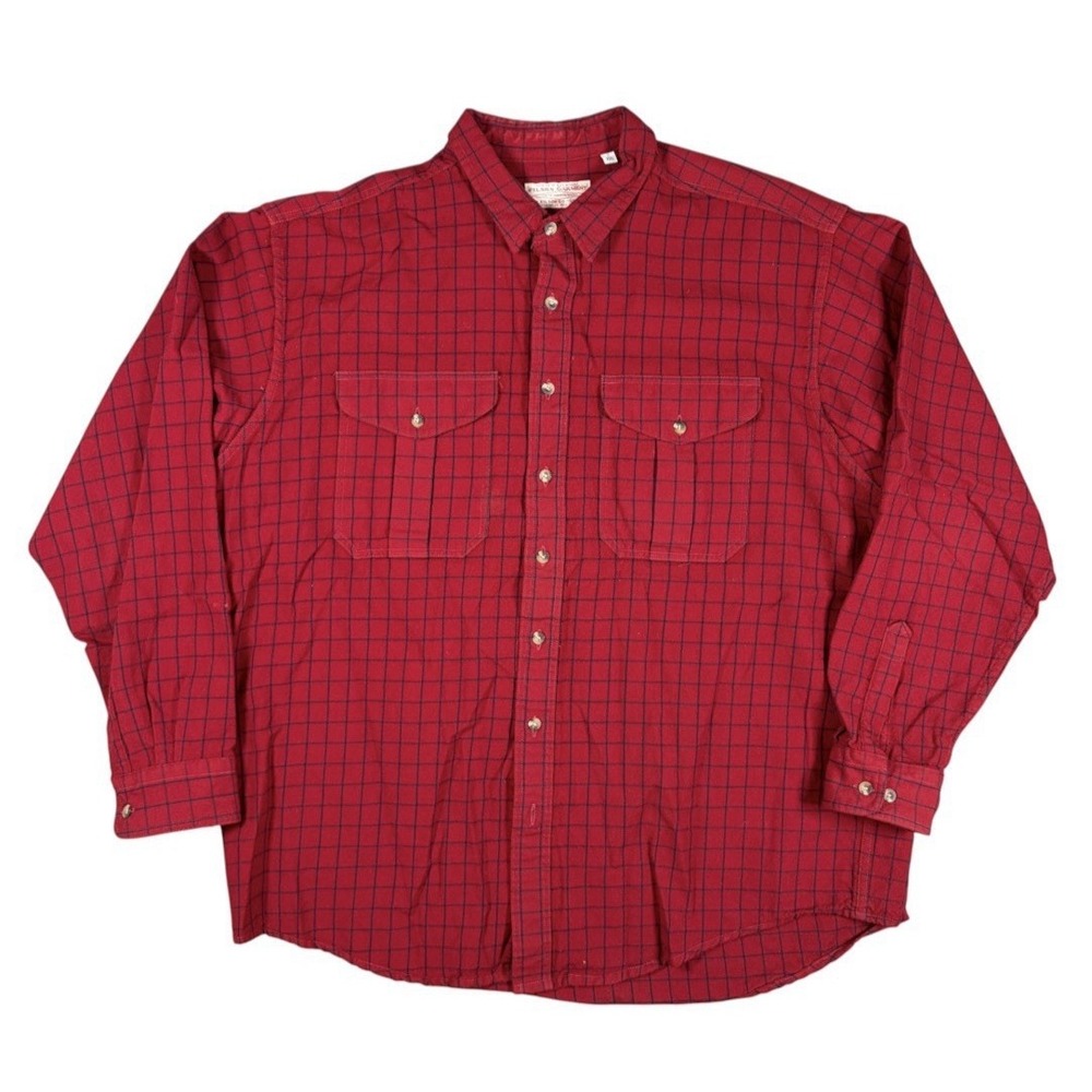 C.C. Filson Vintage Mens 100% Virgin Wool Plaid Flannel Shirt Overshirt USA 2XL
